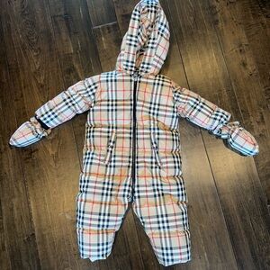 Burberry Plaid Hooded Snowsuit